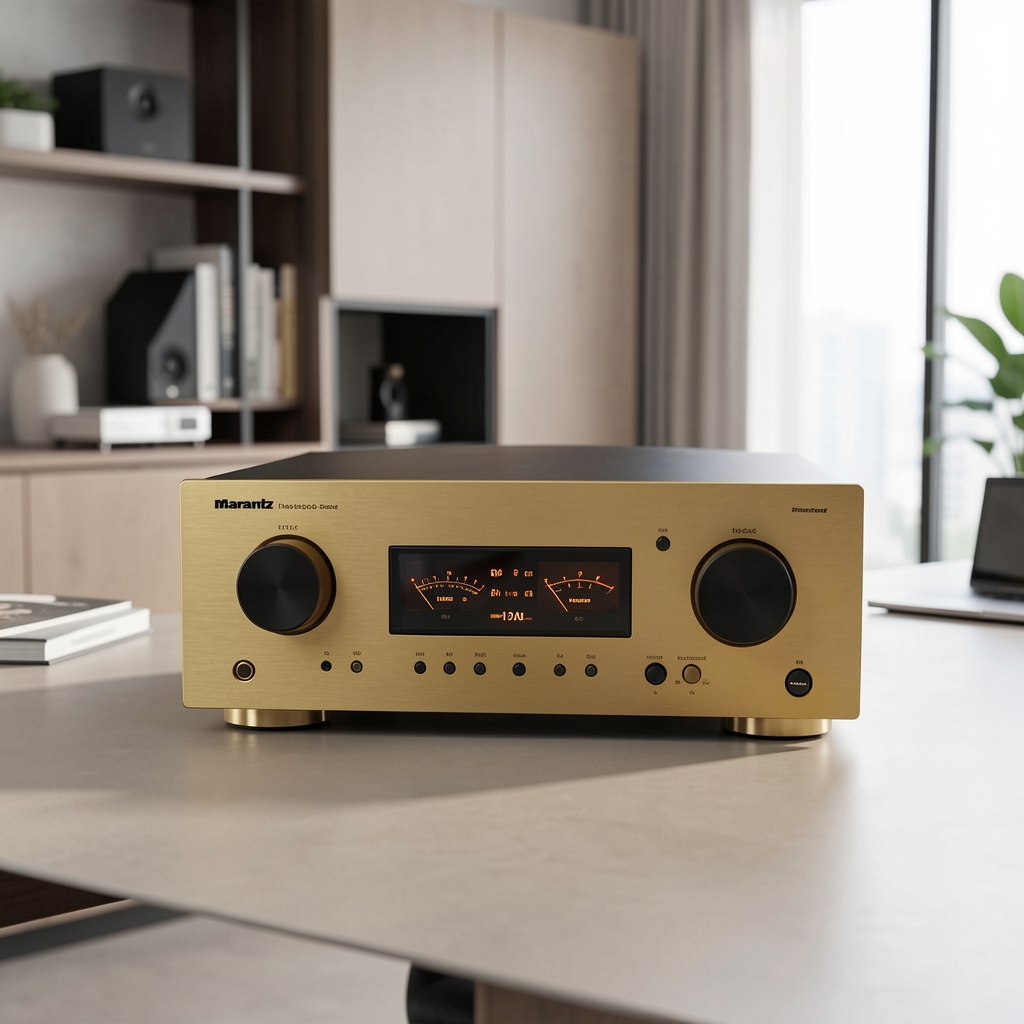 Marantz PM8006 integralni stereo pojačalo zlatno-crne boje sa 70W per channel i HDAM audio stupnjevima