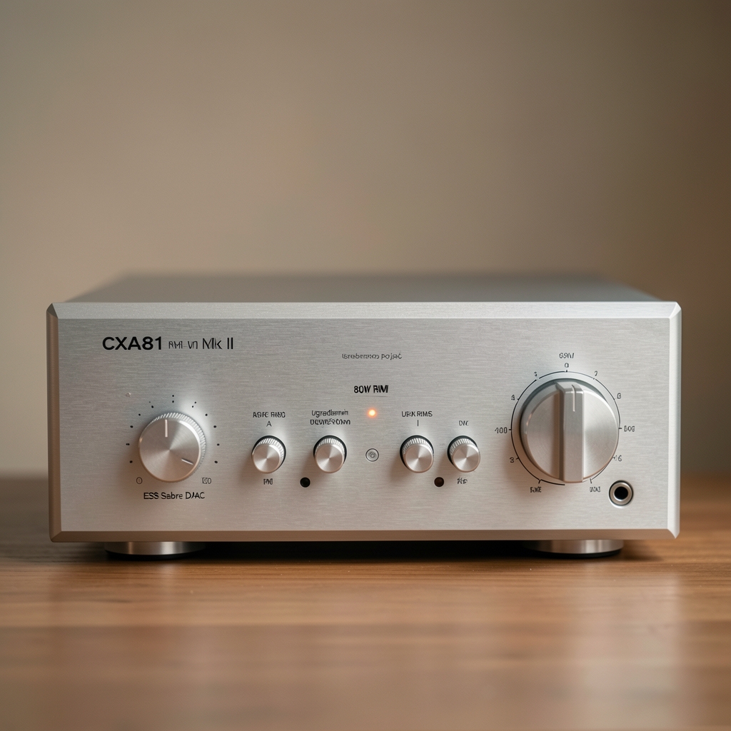Cambridge Audio CXA81 Mk II srebrno pojačalo sa 80W RMS i ugrađenim ESS Sabre DAC-om